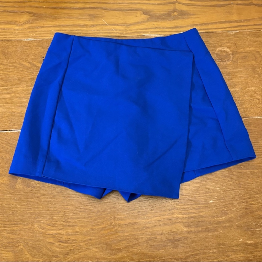 Express Blue Skort Shorts with Asymmetrical Wrap